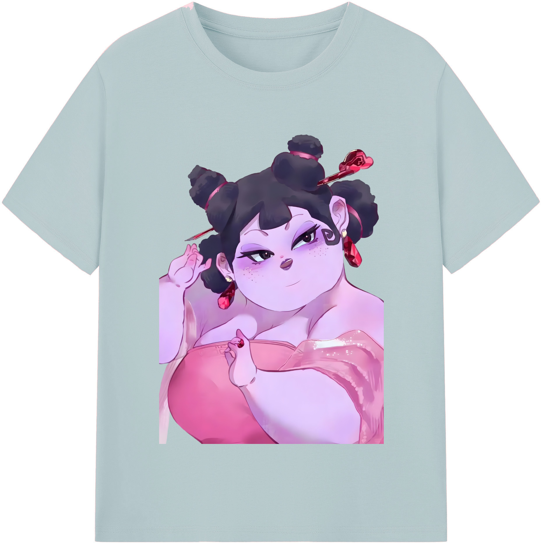 （画像用） Ne Zha 2 ナタ 魔童の大暴れ 綿100％半袖Tシャツ（フロントプリント）